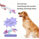 Cute Soft Chameleon Shaped Plush Toy for Dogs Teething - GreenFur