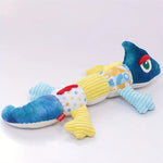 Cute Soft Chameleon Shaped Plush Toy for Dogs Teething - GreenFur