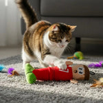 Cute Soft Crinkle FPF Cat Toy - Mascot - GreenFur