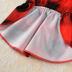 Cute Summer Pet Sling Dress with Bow and Plaid for Doggies - GreenFur