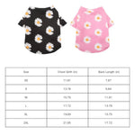 Daisy Flower Pattern Breathable Summer Dog Outfits Shirts - GreenFur