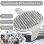 De - shedding Massage Pet Bath Brush for Dogs and Cats - GreenFur