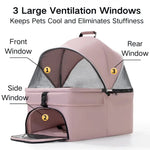 Deluxe Detachable Portable Foldable Pet Stroller with 4 Wheels - GreenFur