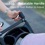 Deluxe Detachable Portable Foldable Pet Stroller with 4 Wheels - GreenFur