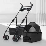 Deluxe Detachable Portable Foldable Pet Stroller with 4 Wheels - GreenFur