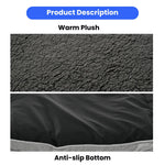 Deluxe Quilted Plush Bolster Dog Bed, XL Size - GreenFur