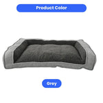 Deluxe Quilted Plush Bolster Dog Bed, XL Size - GreenFur