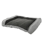 Deluxe Quilted Plush Bolster Dog Bed, XL Size - GreenFur