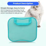 Dematting Tool Slicker Brush Nail File 6pcs Pet Blue Grooming Kit - GreenFur