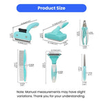 Dematting Tool Slicker Brush Nail File 6pcs Pet Blue Grooming Kit - GreenFur