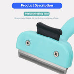 Dematting Tool Slicker Brush Nail File 6pcs Pet Blue Grooming Kit - GreenFur