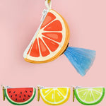 Designer Fruit - Shaped Pet Waste Zip Bag Dispenser with Carabiner - GreenFur