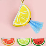 Designer Fruit - Shaped Pet Waste Zip Bag Dispenser with Carabiner - GreenFur