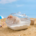 Detachable Clear Anti - Splash Durable PP Hamster Bathroom - GreenFur