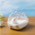 Detachable Clear Anti - Splash Durable PP Hamster Bathroom - GreenFur