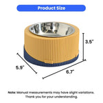 Detachable Double Bowl Stainless Steel Pet Feeder and Slow Feeder Base - GreenFur