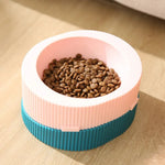 Detachable Double Bowl Stainless Steel Pet Feeder and Slow Feeder Base - GreenFur