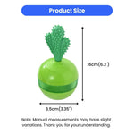 Detachable Green Radish Cactus Treat Dispensing Dog Tumble Toy - GreenFur