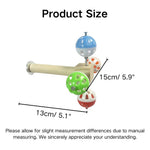 Detachable Hanging Bird Stand Perch Toy with Rotating Balls - GreenFur