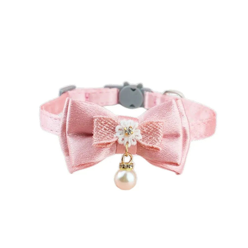 Detachable Lace Bowknot Cat Collar - GreenFur