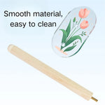 Detachable Pine Wood Bird Perch with Acrylic Suction Cup - GreenFur