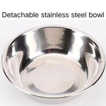 Detachable Smooth Wheat Straw Pet Bowl with Non - slip Base - GreenFur