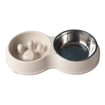 Detachable Smooth Wheat Straw Pet Bowl with Non - slip Base - GreenFur