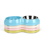 Detachable Smooth Wheat Straw Pet Bowl with Non - slip Base - GreenFur