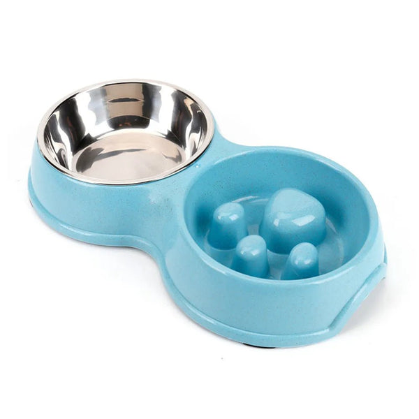 Detachable Smooth Wheat Straw Pet Bowl with Non - slip Base - GreenFur