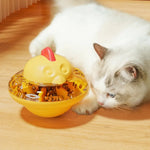 Detachable Teething Chicken Design Wobbly ABS Pet Treat Toy - GreenFur
