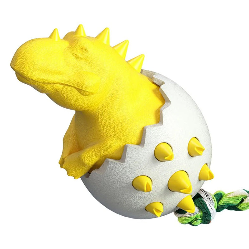 Dinosaur Eggs Dog Chew Toys Teething Cleaning Pet Toy - GreenFur