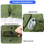 Dog All Season Jacket Rain and Shine Convertible Outdoor Coat with Detachable Hood Reflective Strips - GreenFur