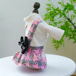 Dog and Cat Dress with Bow and D - Ring - GreenFur