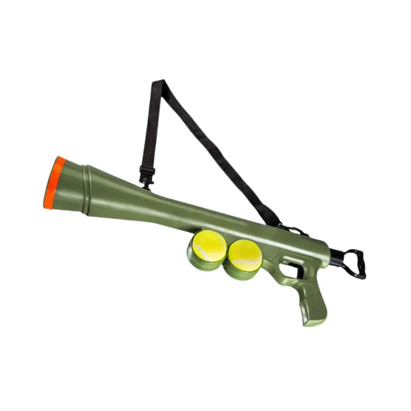 Dog Ball Launcher Pets 24 - Inch Thrower Comes with 2 Tennis Balls - GreenFur