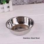 Dog Cat Water Food Bowl PP Material Double Stainless Steel Pet Bowls - GreenFur
