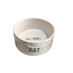 Dog Cat White Ceramic Material Food Water Pet Bowl - GreenFur