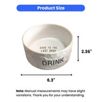 Dog Cat White Ceramic Material Food Water Pet Bowl - GreenFur