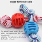 Dog Chew Proof Interactive Toys Ball Dog Rope Toys - GreenFur