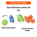 Dog Dinosaur Plush Toy Bundle Play Gift Set - GreenFur
