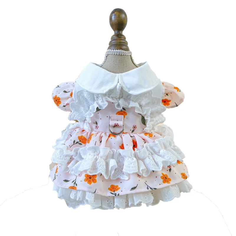 Dog Dresses Pet Clothes Summer Dog Costumes Pet Wedding Skirt Cat Apparel - GreenFur