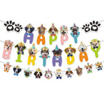 Dog Face and Paw Print Dog Theme Birthday Decorations - GreenFur
