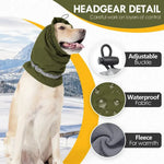 Dog Hat and Neck Warmer Set for Winter Outdoor Protection - GreenFur