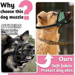 Dog Muzzle Soft Mesh Muzzle for Small Medium Large Dogs - GreenFur