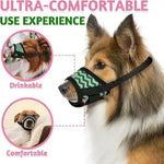 Dog Muzzle Soft Mesh Muzzle for Small Medium Large Dogs - GreenFur