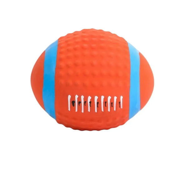 Dog Play Ball Squeaky Rugby Pet Latex Toy - GreenFur