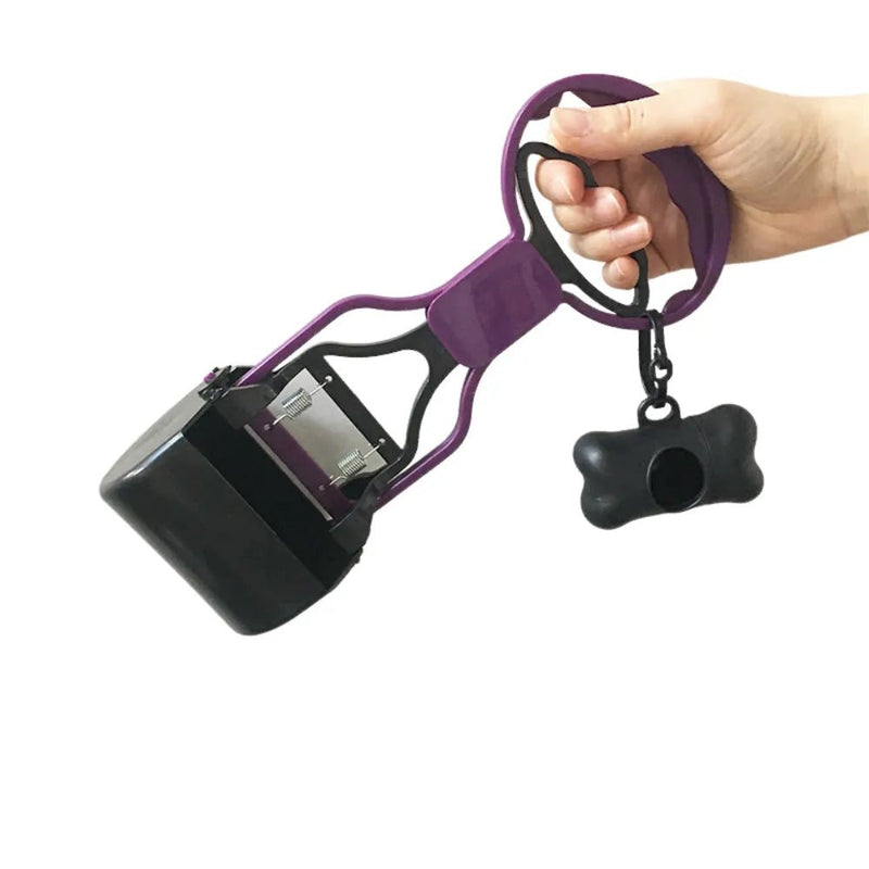 Dog Poop Scooper with Bone - shaped Dispenser - GreenFur