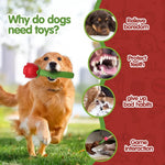 Dog Rose Flower Chew Toy Floating Dental Stick Interactive Elastic for Dogs - GreenFur