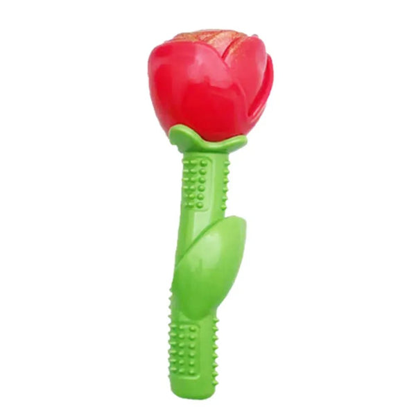 Dog Rose Flower Chew Toy Floating Dental Stick Interactive Elastic for Dogs - GreenFur