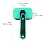 Dog Self Cleaning Slicker Brush for Short Long Haired Dogs - GreenFur