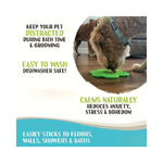 Dog Silicone Lick Mat, Slow Feeder Pet Training Mat, Bath Distraction & Food Guard with Suction Cups - GreenFur
